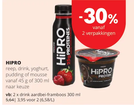 Promotie: Reep, drink, yoghurt, pudding of mousse
