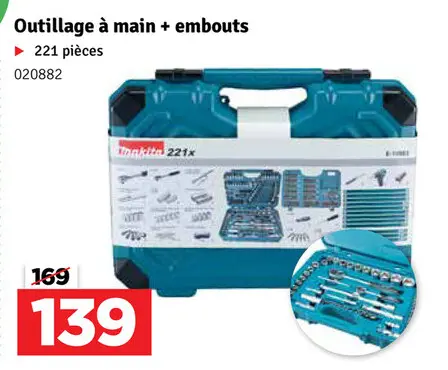 Offre: Outillage à main + embouts