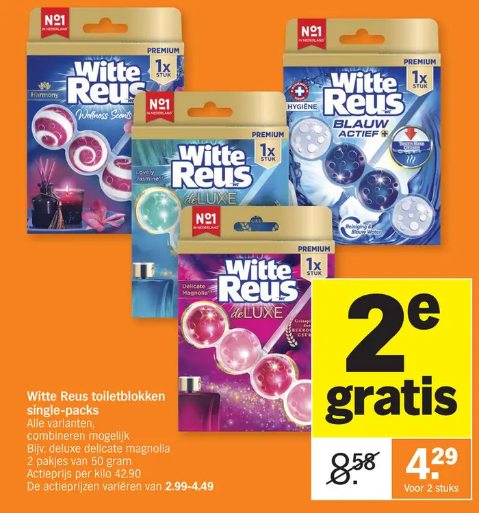 Promotie: Witte Reus toiletblokken single-packs