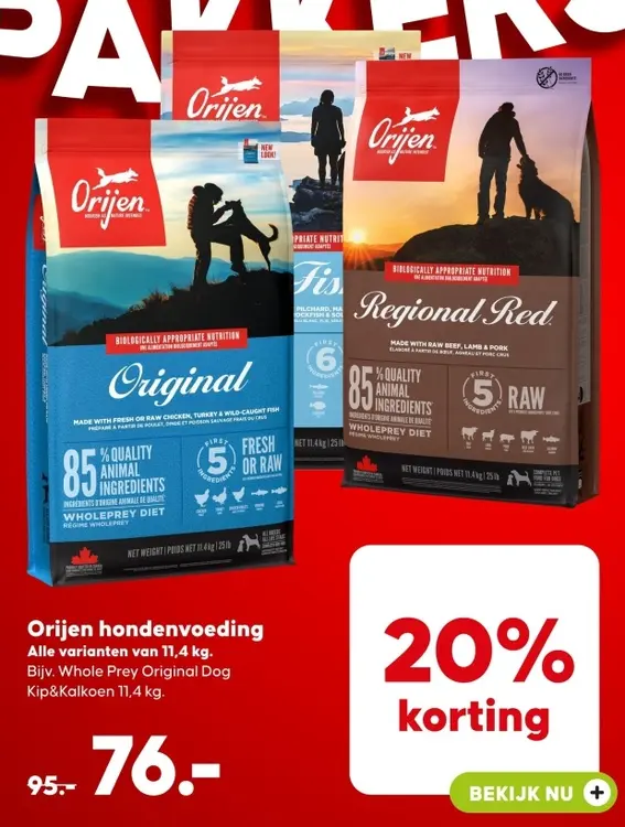 Aanbieding: Orijen hondenvoeding
