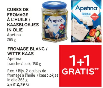 Offre: Cubes de fromage à l'huile / kaasblokjes in olie / Fromage blanc / witte kaas
