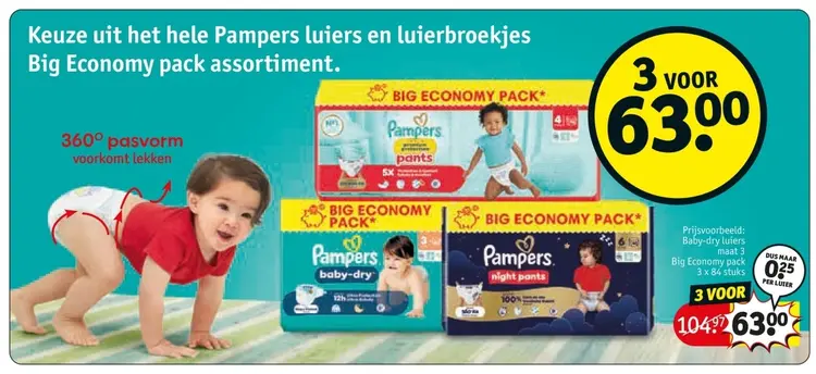 Aanbieding: Pampers luiers en luierbroekjes Big Economy pack