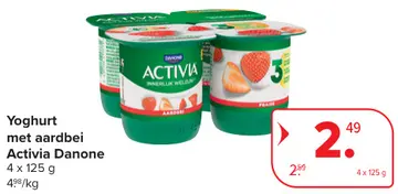 Aanbieding: Yoghurt met aardbei