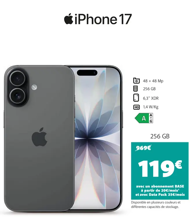 Offre: iPhone 17