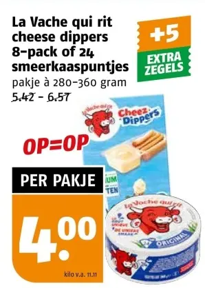 Aanbieding: Cheese dippers smeerkaaspuntjes