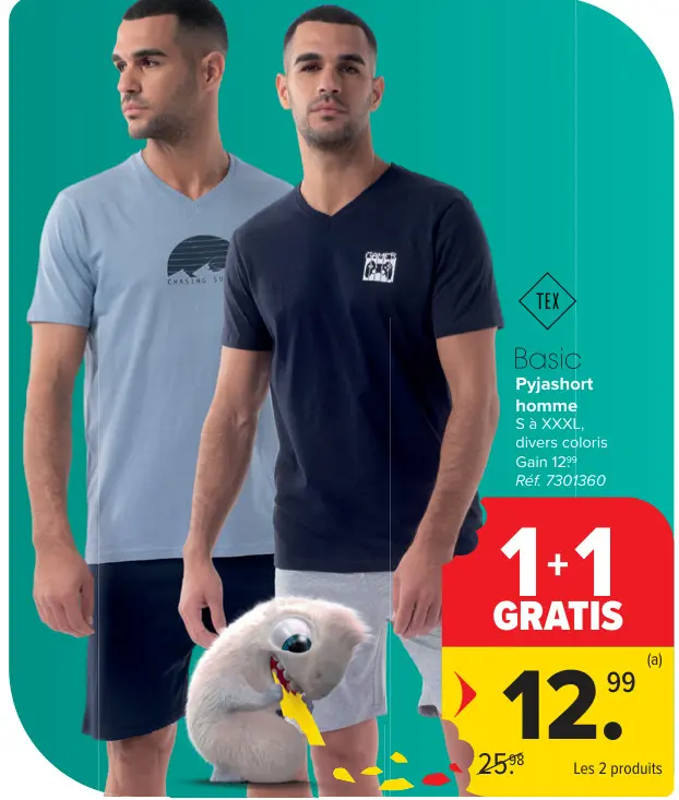 Offre: Pyjashort homme