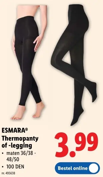 Promotie: Thermopanty of -legging