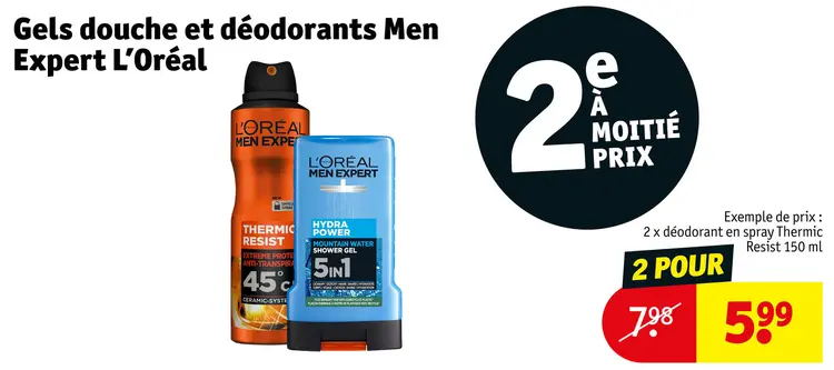 Offre: Gels douche et déodorants