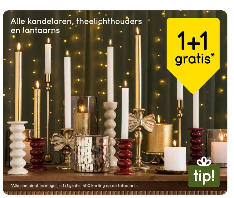 Aanbieding: Alle kandelaren, theelichthouders en lantaarn