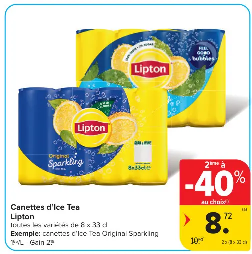 Offre: Canettes d'Ice Tea