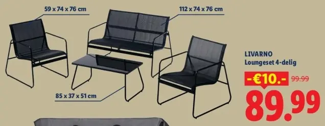 Aanbieding: Loungeset 4-delig