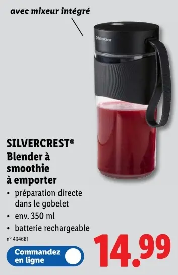 Offre: Blender à smoothie à emporter