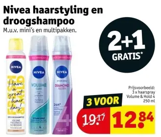 Promotie: Nivea haarstyling en droogshampoo