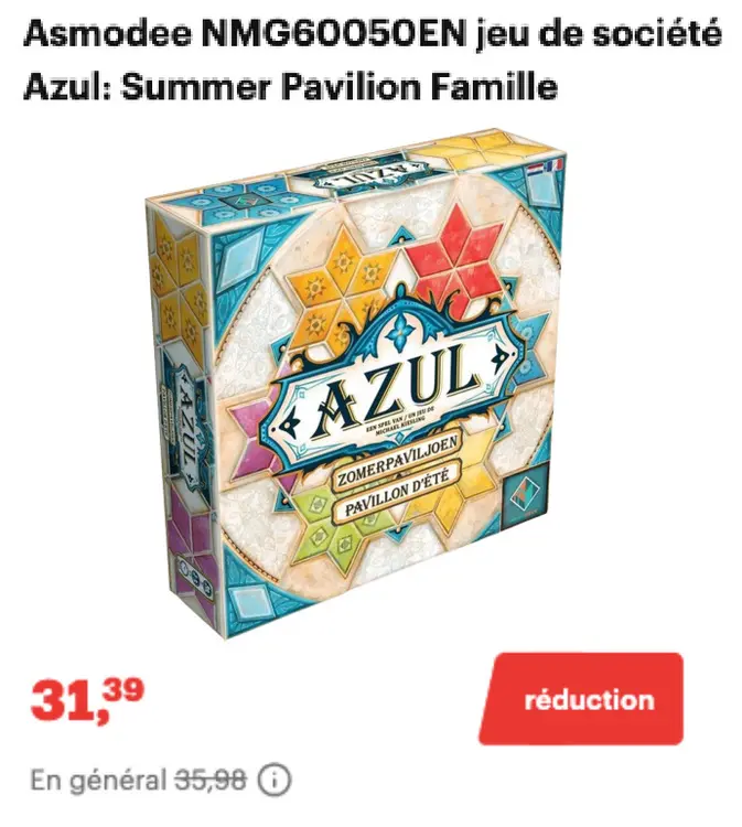 Offre: Asmodee NMG60050EN jeu de société Azul: Summe