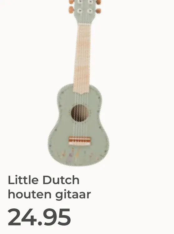 Aanbieding: Little Dutch houten gitaar & trommel