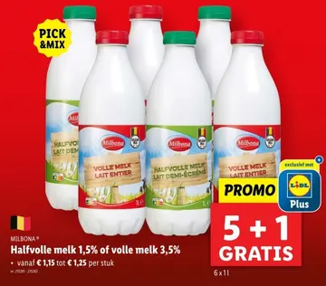 Aanbieding: Halfvolle melk of volle melk
