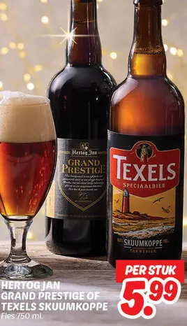 Aanbieding: Hertog jan grand prestige of Texels skuumkoppe