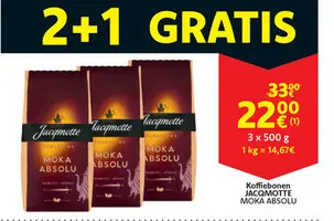 Aanbieding: Koffiebonen JACQMOTTE MOKA ABSOLU