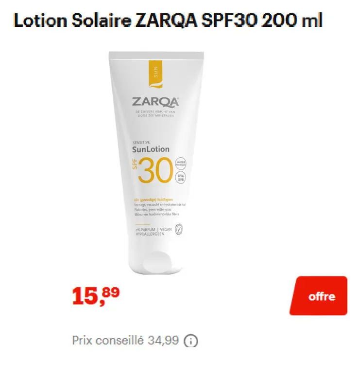 Offre: Lotion Solaire