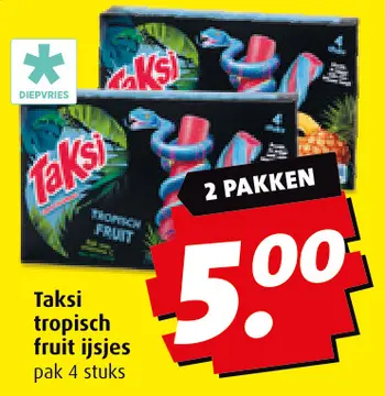 Aanbieding: Taksi tropisch fruit ijsjes
