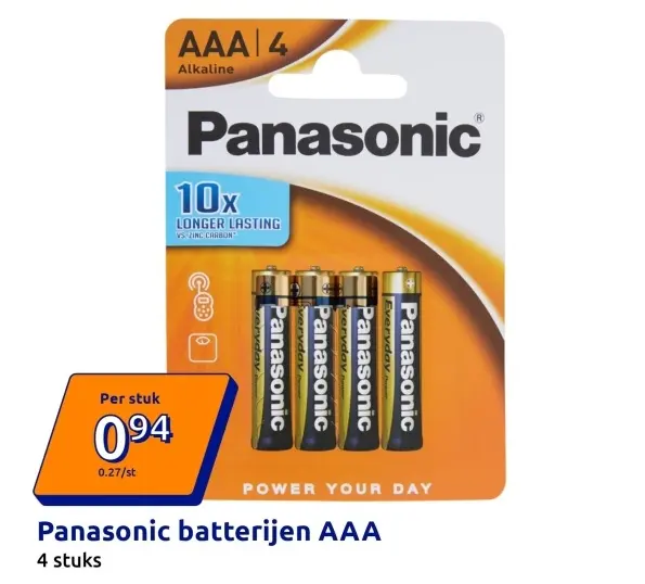 Aanbieding: Panasonic batterijen AAA
