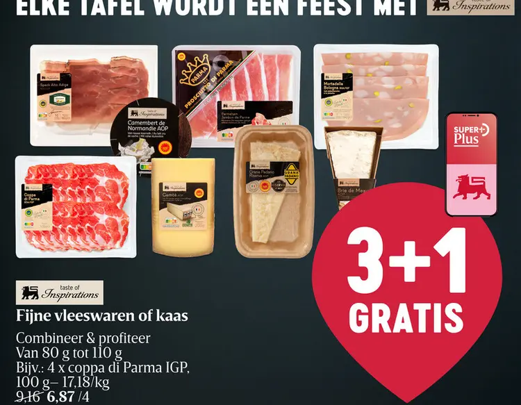 Promotie: Fijne vleeswaren of kaas