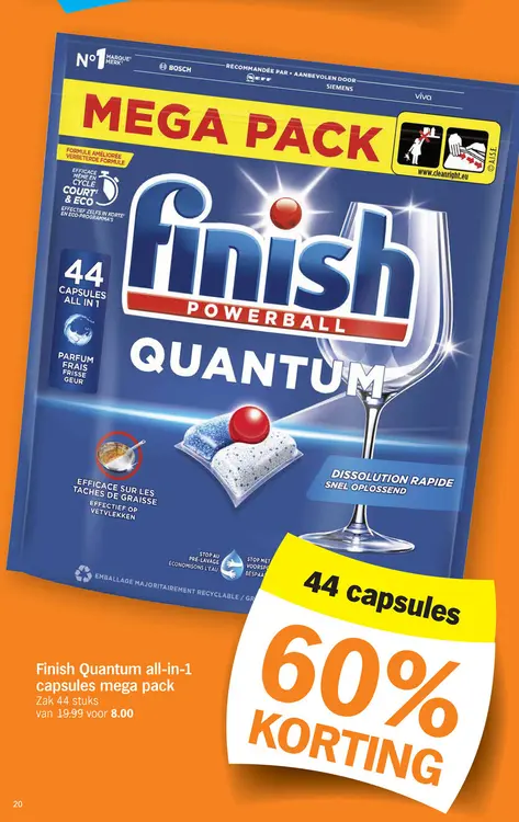 Promotie: Finish Quantum all-in-1 capsules mega pack