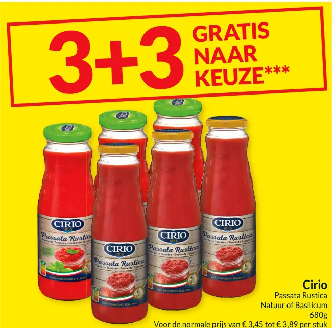 Promotie: Passata Rustica Natuur of Basilicum