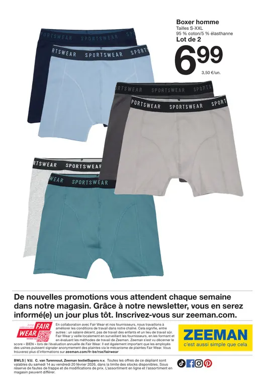 Offre: Boxer homme