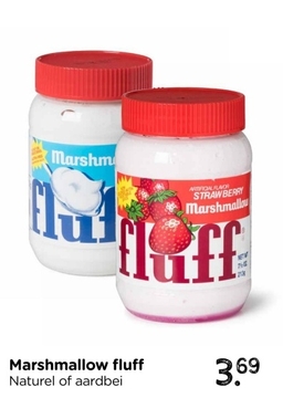 Aanbieding: Marshmallow fluff Naturel of aardbei