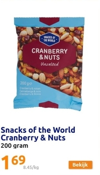 Aanbieding: Snacks of the World Cranberry & Nuts