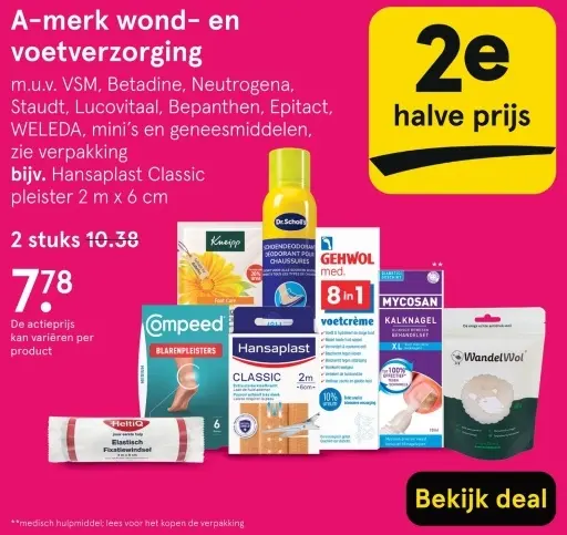 Aanbieding: A-merk wond- en voetverzorging