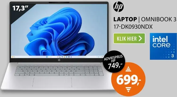 Aanbieding: Laptop Omnibook 3 17-DK0930NDX