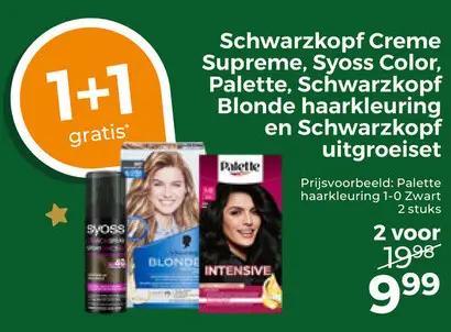 Aanbieding: Schwarzkopf Creme Supreme, Syoss Color, Palet