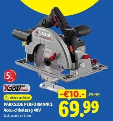 Aanbieding: Accu-cirkelzaag 40V