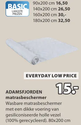 Promotie: ADAMSFJORDEN matrasbeschermer