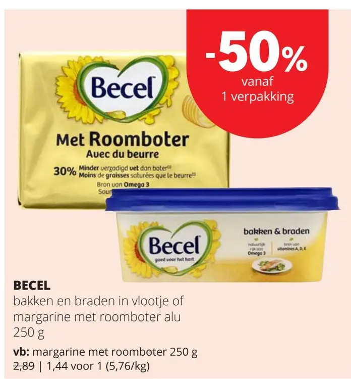 Promotie: Margarine met roomboter