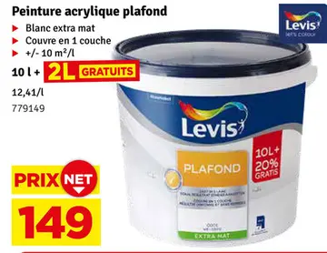Offre: Peinture acrylique plafond