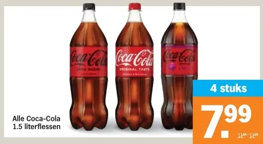 Aanbieding: Alle Coca-Cola 1,5 literflessen