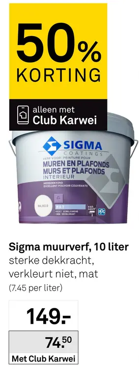 Aanbieding: Muurverf 10 liter