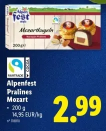 Offre: Alpenfest Pralines Mozart