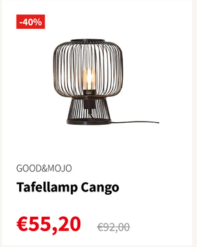 Aanbieding: Tafellamp - Cango Ø30 - Zwart