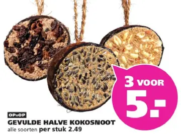Aanbieding: Gevulde halve kokosnoot