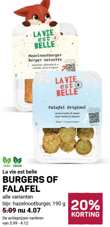 Aanbieding: Burgers of falafel