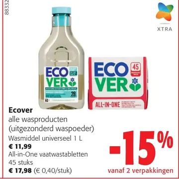 Aanbieding: Ecover alle wasproducten (uitgezonderd waspoeder)
