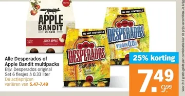 Aanbieding: Alle Desperados of Apple Bandit multipacks