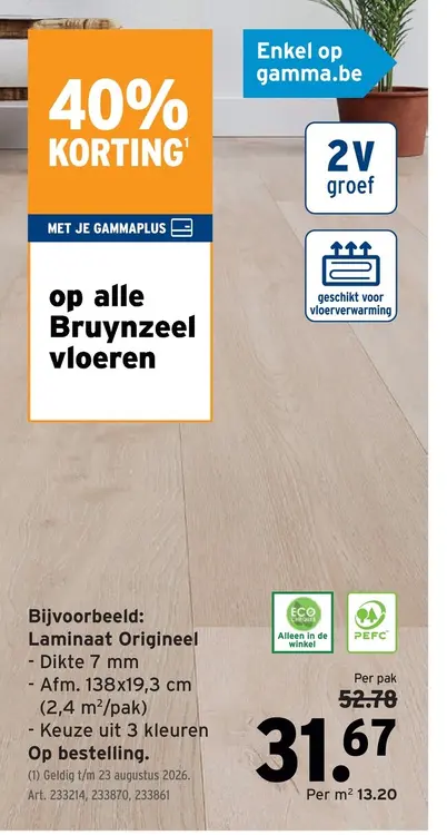 Promotie: Laminaat Origineel