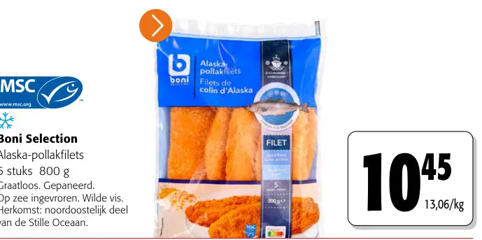 Promotie: Alaska-pollakfilets