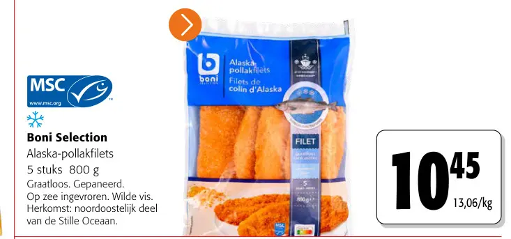 Promotie: Alaska-pollakfilets