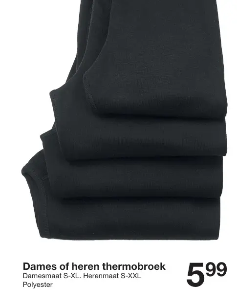 Aanbieding: Dames of heren thermobroek